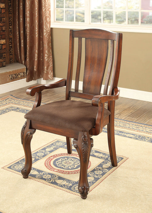 JOHANNESBURG I Brown Cherry/Brown Arm Chair (2/CTN) image