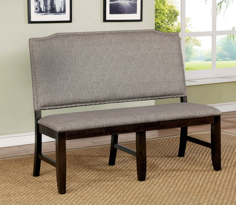 Teagan Dark Walnut/Gray Bench image