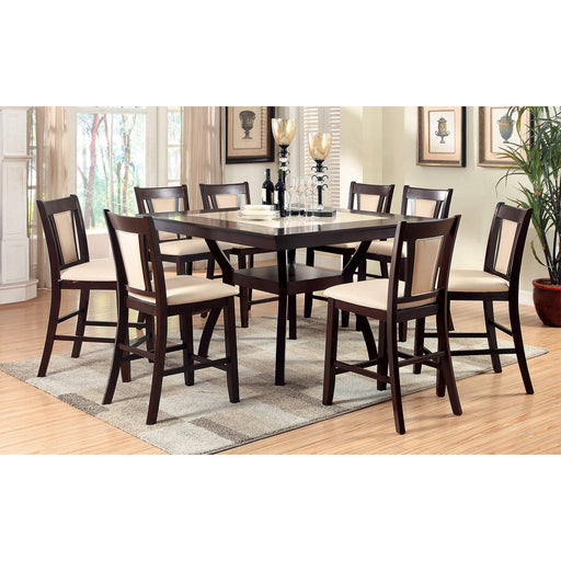 BRENT II Dark Cherry 9 Pc. Counter Ht.  Dining Table Set image