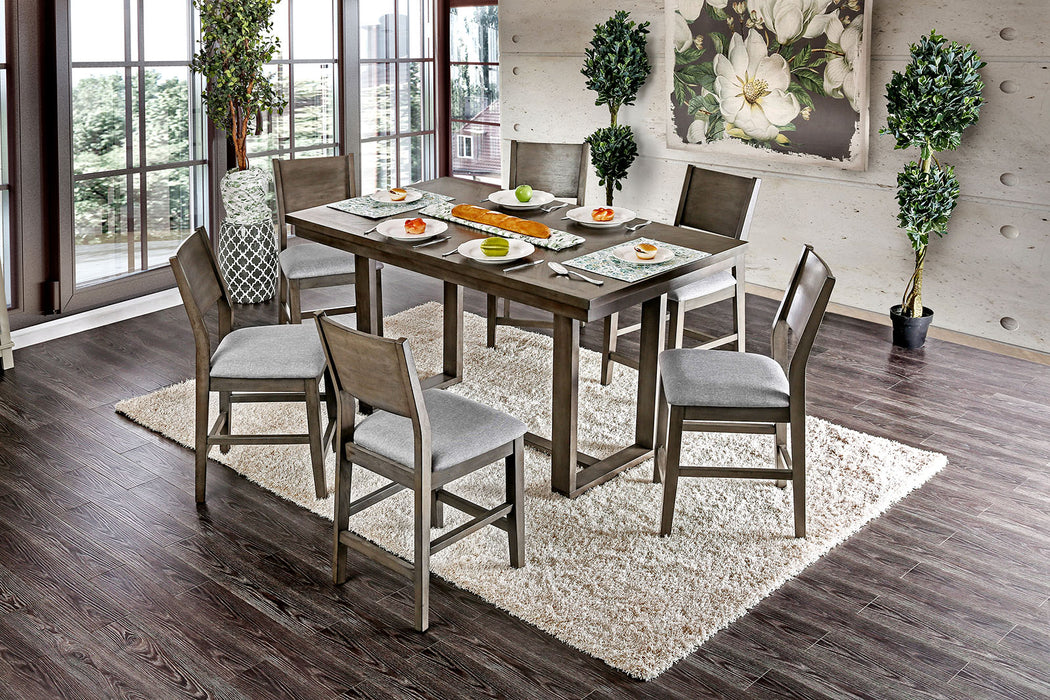 ANTON II Gray, Light Gray 7 Pc. Counter Ht. Table Set image