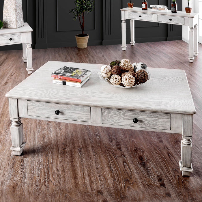 Joliet Antique White Coffee Table image