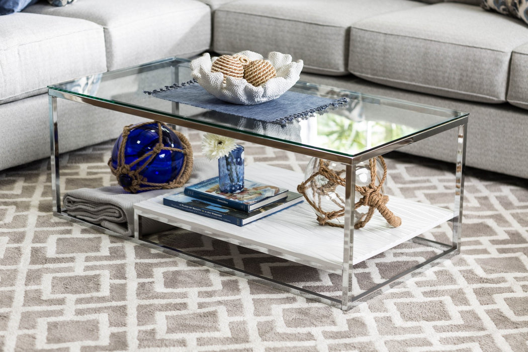 VENDI White/Chrome Coffee Table image