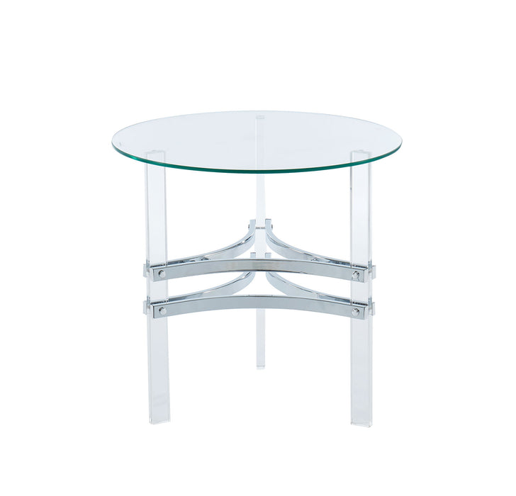 Tirso Chrome Round End Table image