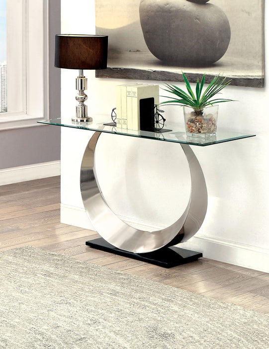 ORLA II Satin Plated/Black Sofa Table image