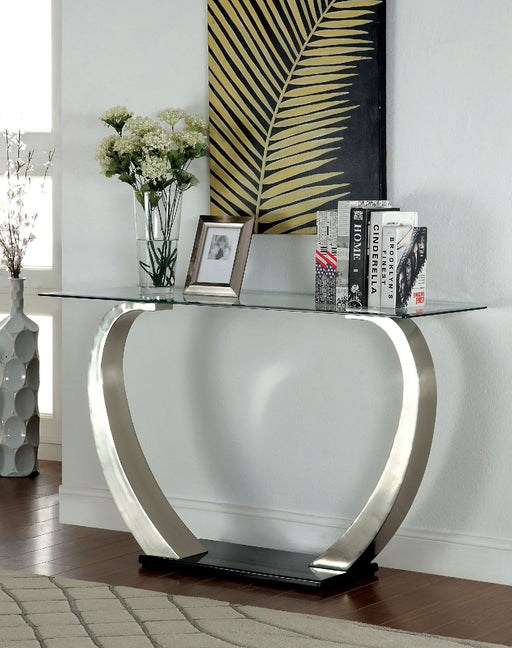 ROXO Satin Plated/Black Sofa Table image