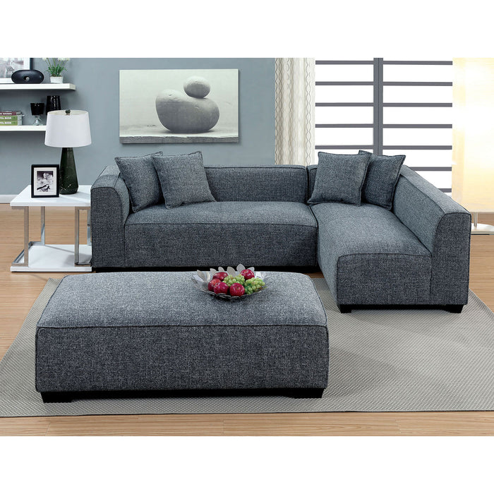 JAYLENE Gray Sectional + Ottoman image