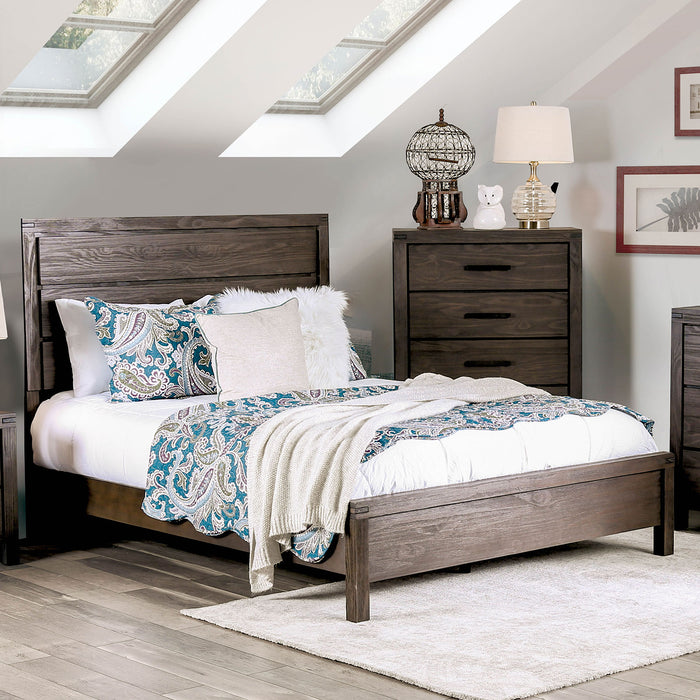 Rexburg Wire-Brushed Rustic Brown Cal.King Bed image