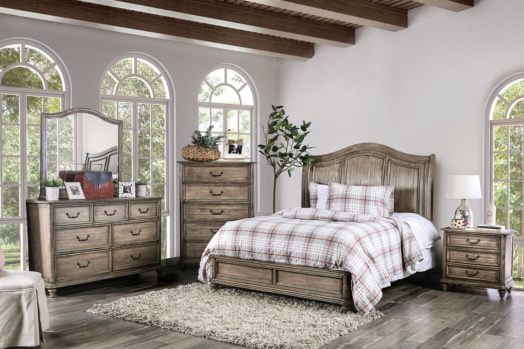 BELGRADE II Rustic Natural Tone 5 Pc. Queen Bedroom Set w/ 2NS image