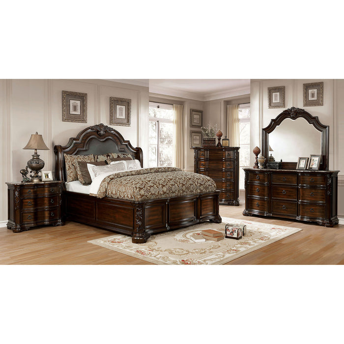 Niketas Brown Cherry/Espresso 5 Pc. Queen Bedroom Set w/ 2NS image