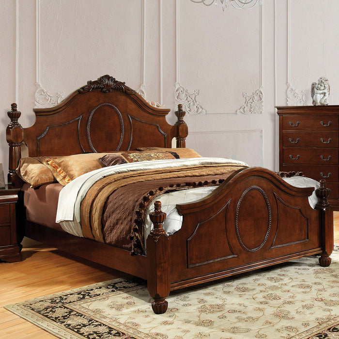 Velda II Brown Cherry Queen Bed image