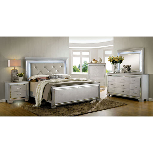 BELLANOVA Silver 5 Pc. Queen Bedroom Set w/ Chest image