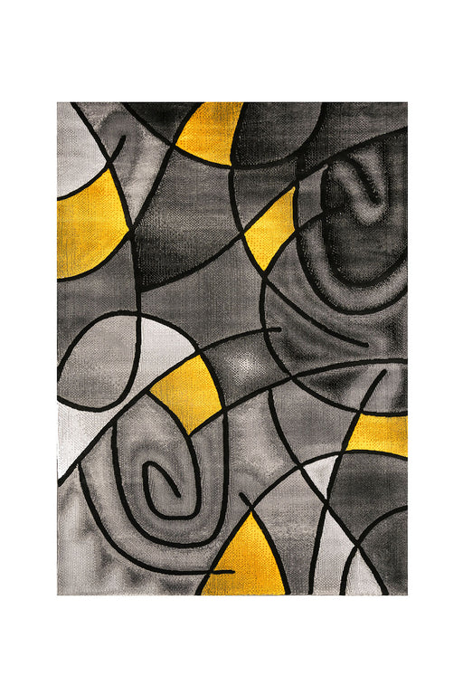 Sivas Charcoal Yellow 5' X 8' Area Rug image