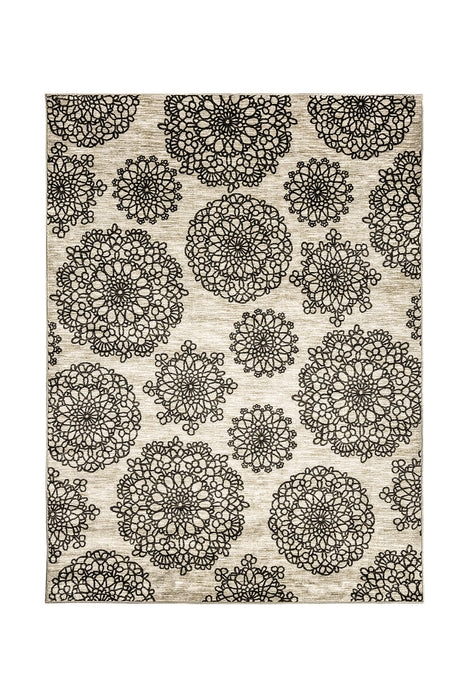 Acanthus Dark Gray/Black 5' X 8' Area Rug image