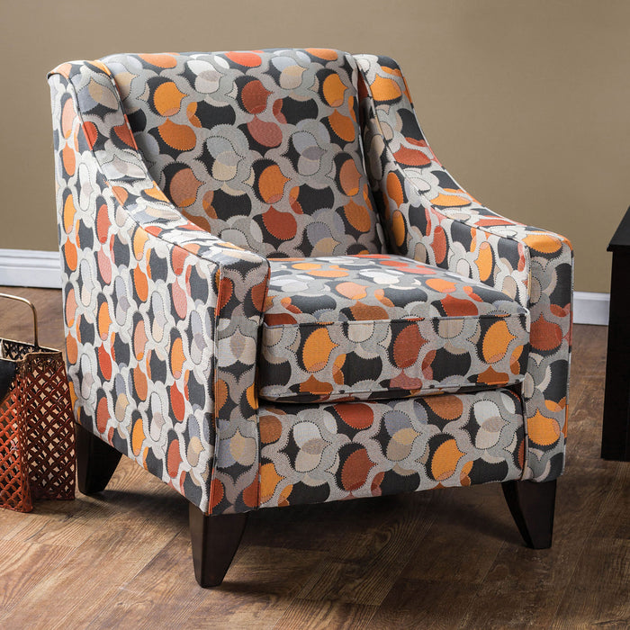 PENNINGTON Orange/Multi Chair, Ogee Pattern image