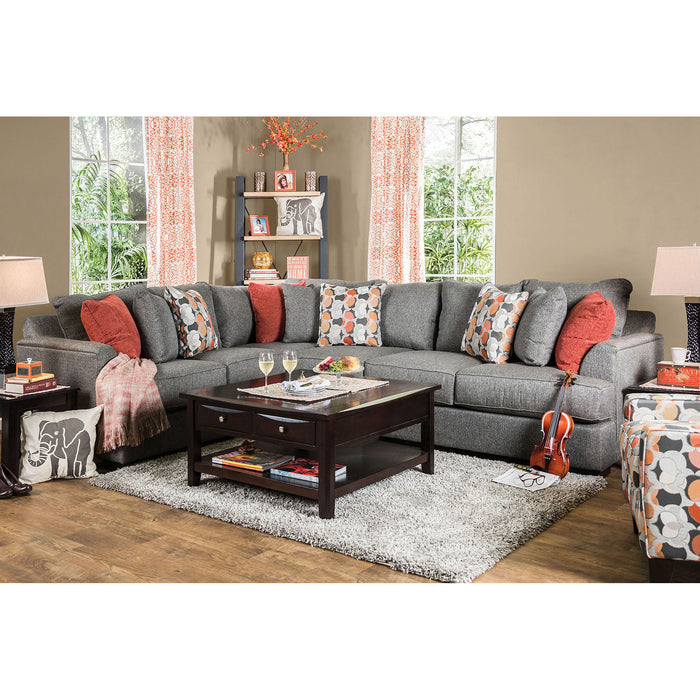 PENNINGTON Gray/Orange Sectional image