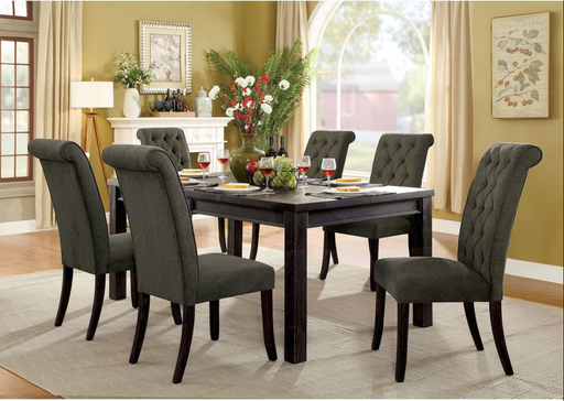 Sania III Antique Black, Gray 7 Pc. Dining Table Set image